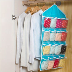 Hanging Underwear Bag Grids Storage Pockets Bras House Organizer