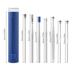 7pcs Ear Digging Spoons Spring Ear Tools Spiral Ear Cleaner