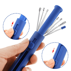 7pcs Ear Digging Spoons Spring Ear Tools Spiral Ear Cleaner