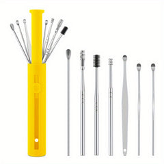 7pcs Ear Digging Spoons Spring Ear Tools Spiral Ear Cleaner