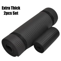 High Density Non-slip Yoga Mat Extra Thick Soft Fitness Mat with Carrying Strap