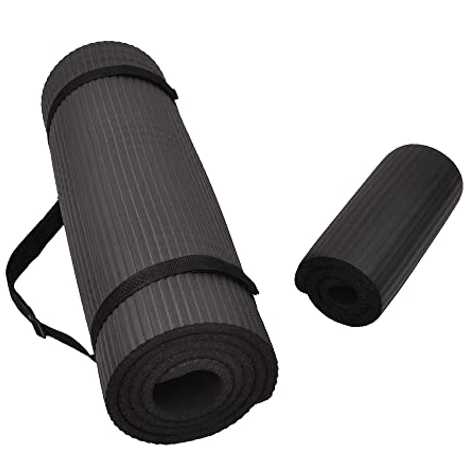 High Density Non-slip Yoga Mat Extra Thick Soft Fitness Mat with Carrying Strap