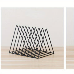 Small Bookshelf Triangle Rack Iron Storage Fresh Wind Small Magazine Book Storag