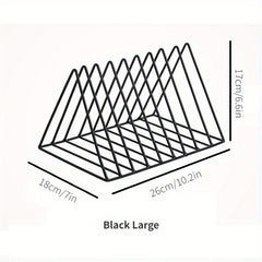 Small Bookshelf Triangle Rack Iron Storage Fresh Wind Small Magazine Book Storag