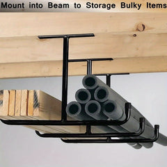 Metal Garage Storage Hook Rack Ceiling Installation Heavy Duty