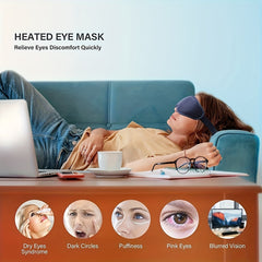 USB Heated Eye Mask Warm Eye Compression Heating Pad for Sleep Dry Eye