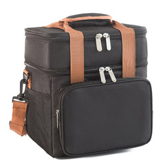 Double Layer Lunch Bag Crossbody Large Capacity Insulation Bag
