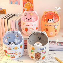 Mini Desktop Trash Can with Lid for Home and Office Storage
