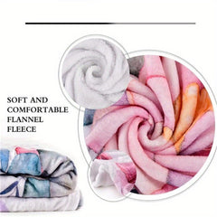 Dragon Printing Art Blanket Flannel Warm Throw Blanket for Bedroom
