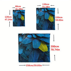 Dragon Printing Art Blanket Flannel Warm Throw Blanket for Bedroom