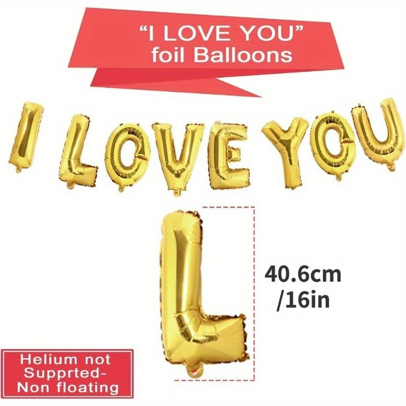 Heart Shaped I LOVE YOU Balloons for Wedding Bridal Engagement Shower