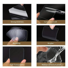 5pcs Double-sided Adhesive Sheet Bathroom Kitchen Hook Adhesive