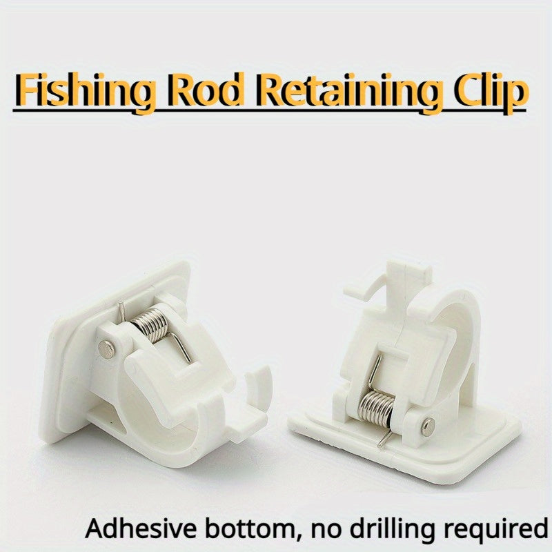 4pcs Wall Mounted Fishing Rod Rack Clips Storage with Screws
