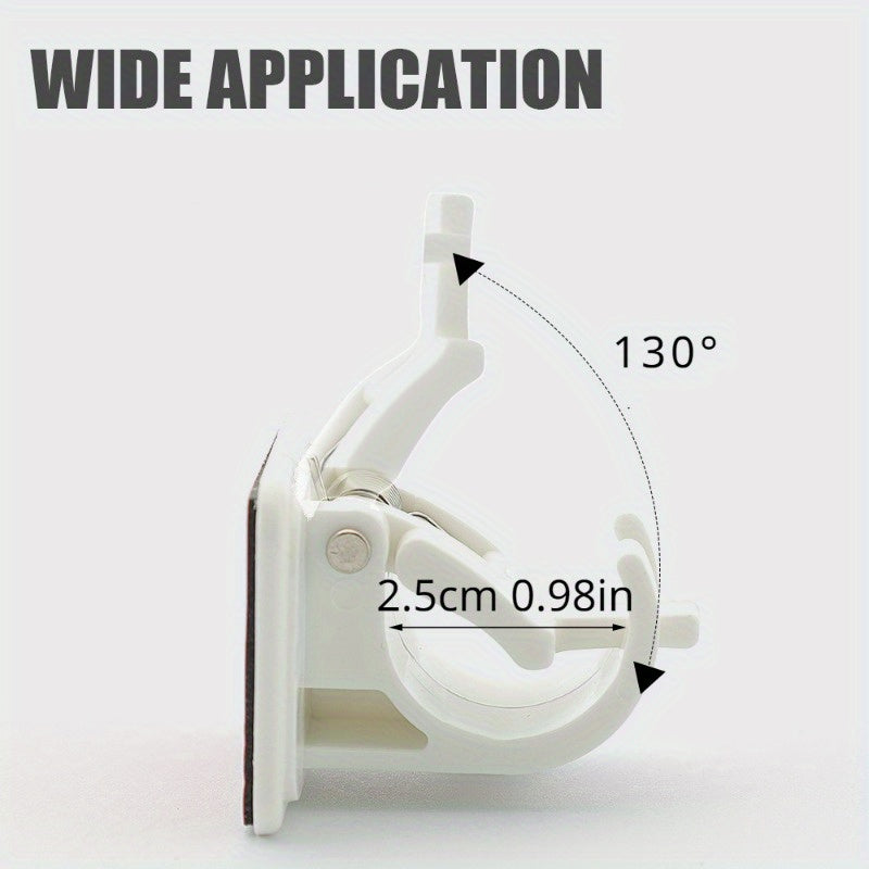 4pcs Wall Mounted Fishing Rod Rack Clips Storage with Screws