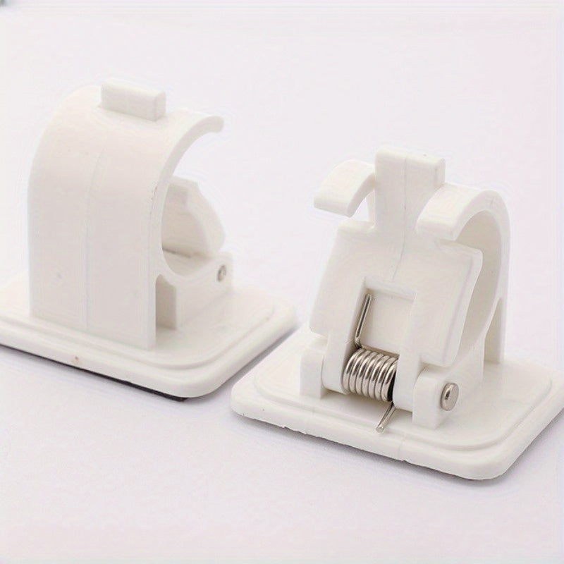 4pcs Wall Mounted Fishing Rod Rack Clips Storage with Screws