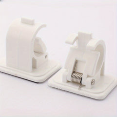 4pcs Wall Mounted Fishing Rod Rack Clips Storage with Screws