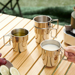 280ml Stainless Steel Folding Water Cup for Camping