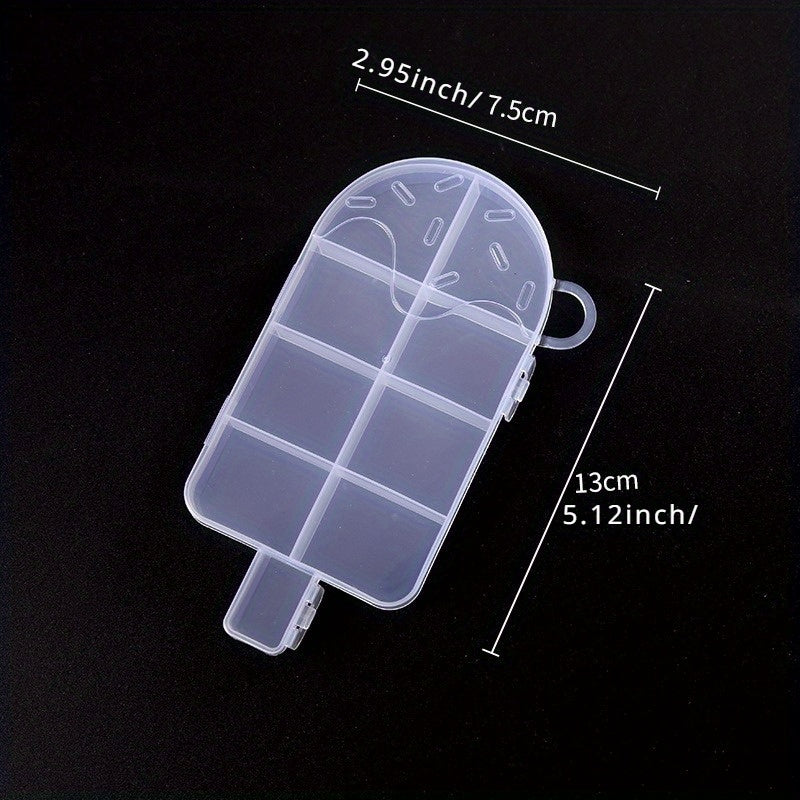2pcs Ice Cream Shaped Jewelry Box Plastic Storage Box Home Decor