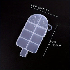 2pcs Ice Cream Shaped Jewelry Box Plastic Storage Box Home Decor