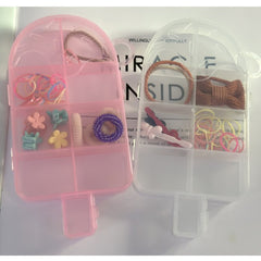 2pcs Ice Cream Shaped Jewelry Box Plastic Storage Box Home Decor