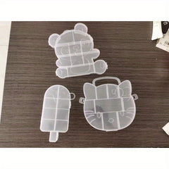 2pcs Ice Cream Shaped Jewelry Box Plastic Storage Box Home Decor