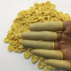 Latex Finger Cots Size Up Disposable Powder Beige Anti-static Finger Cots