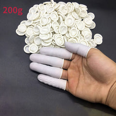 Latex Finger Cots Size Up Disposable Powder Beige Anti-static Finger Cots