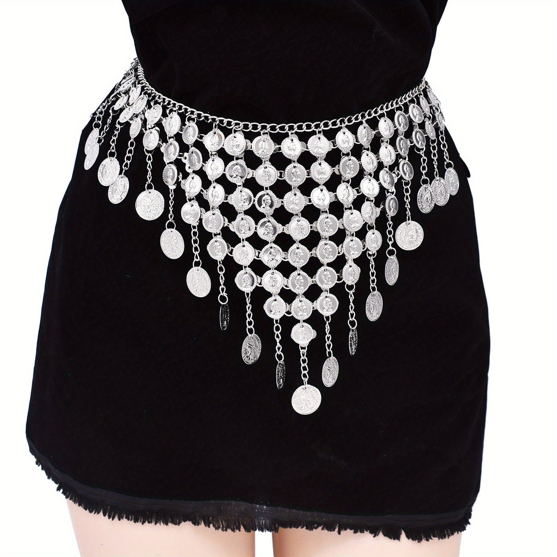 Sequins Coins Sweet Belly Dance Skirt Wrap