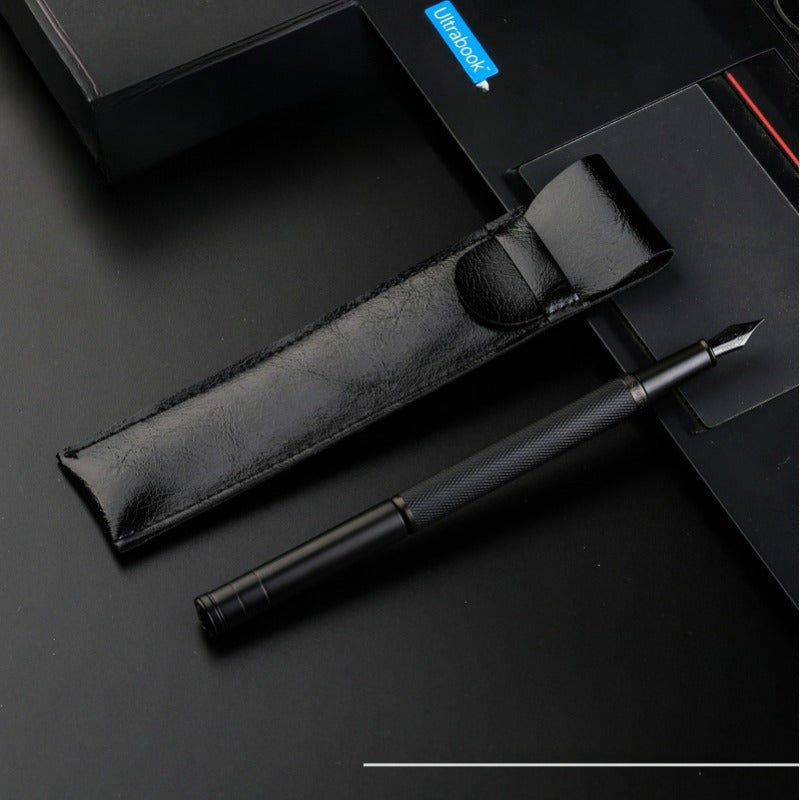 Soft PU Leather Pen Case Single Flip Pen Bag Steel Pen Protective Cover