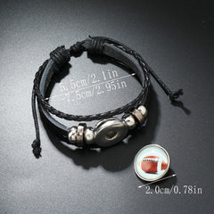 Custom Football Rugby Team Fans Hand Rope Bracelet