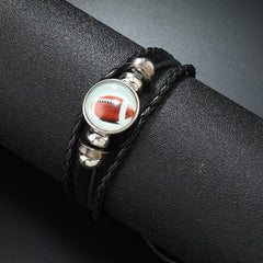 Custom Football Rugby Team Fans Hand Rope Bracelet