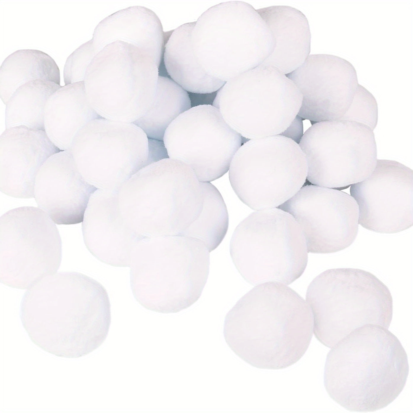 10pcs Plush Snowballs 2inch Christmas Snow Decorations Winter Family Games Balls