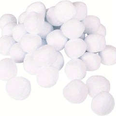 10pcs Plush Snowballs 2inch Christmas Snow Decorations Winter Family Games Balls