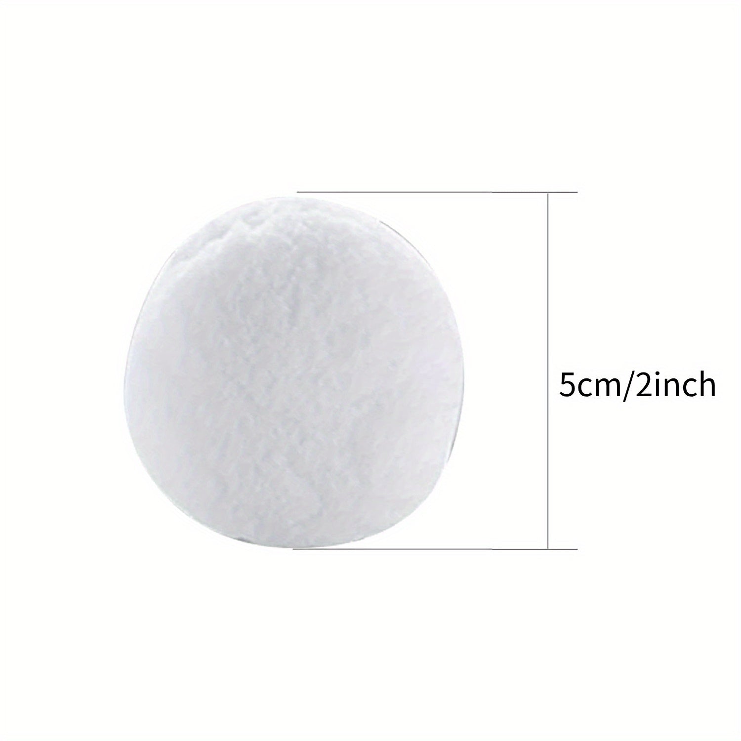 10pcs Plush Snowballs 2inch Christmas Snow Decorations Winter Family Games Balls
