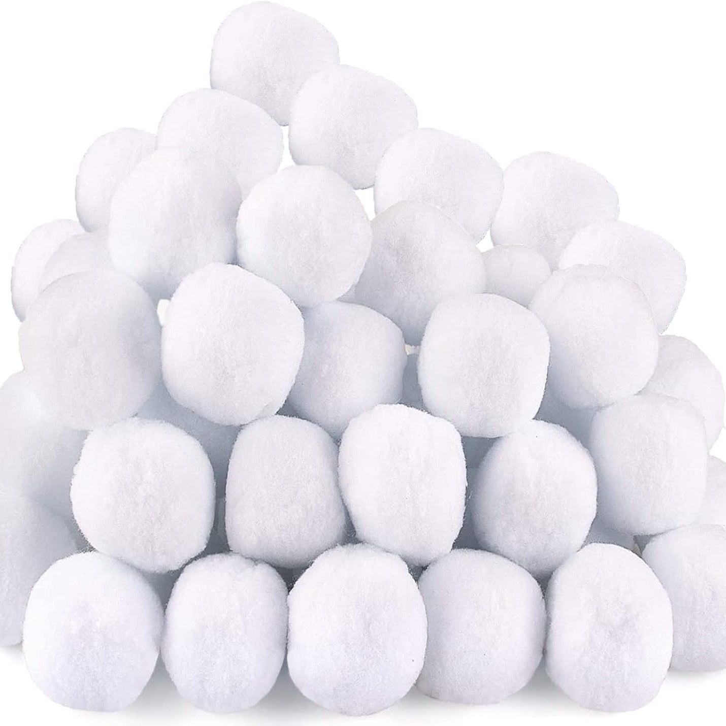 10pcs Plush Snowballs 2inch Christmas Snow Decorations Winter Family Games Balls