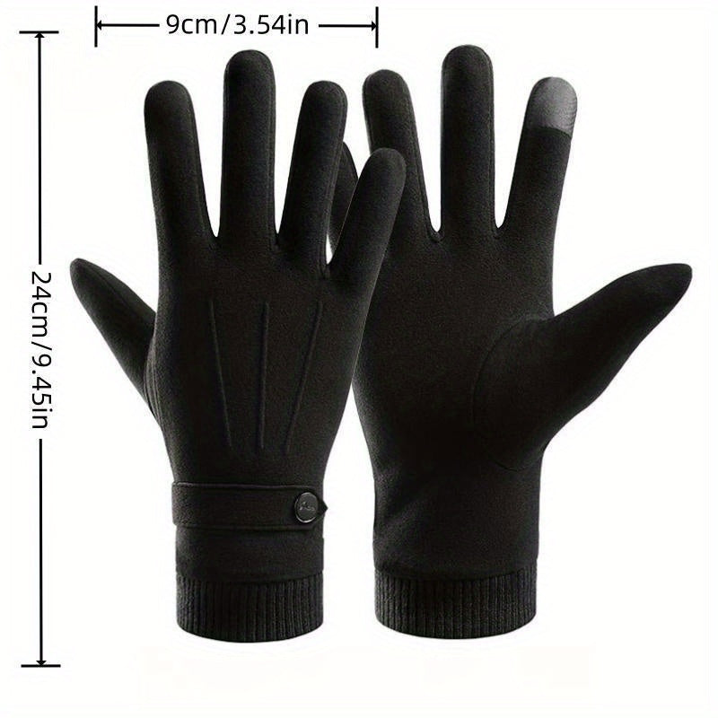 Winter Warm Gloves Thickened Velvet Cycling Gloves