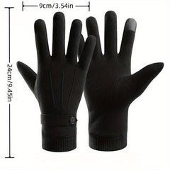 Winter Warm Gloves Thickened Velvet Cycling Gloves