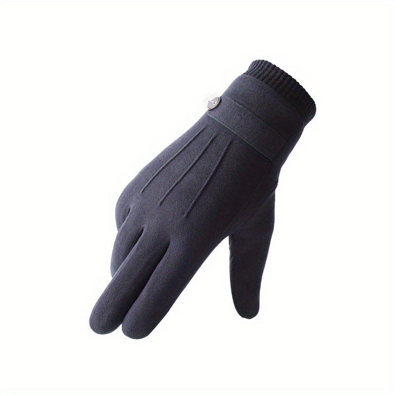 Winter Warm Gloves Thickened Velvet Cycling Gloves