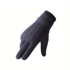Winter Warm Gloves Thickened Velvet Cycling Gloves