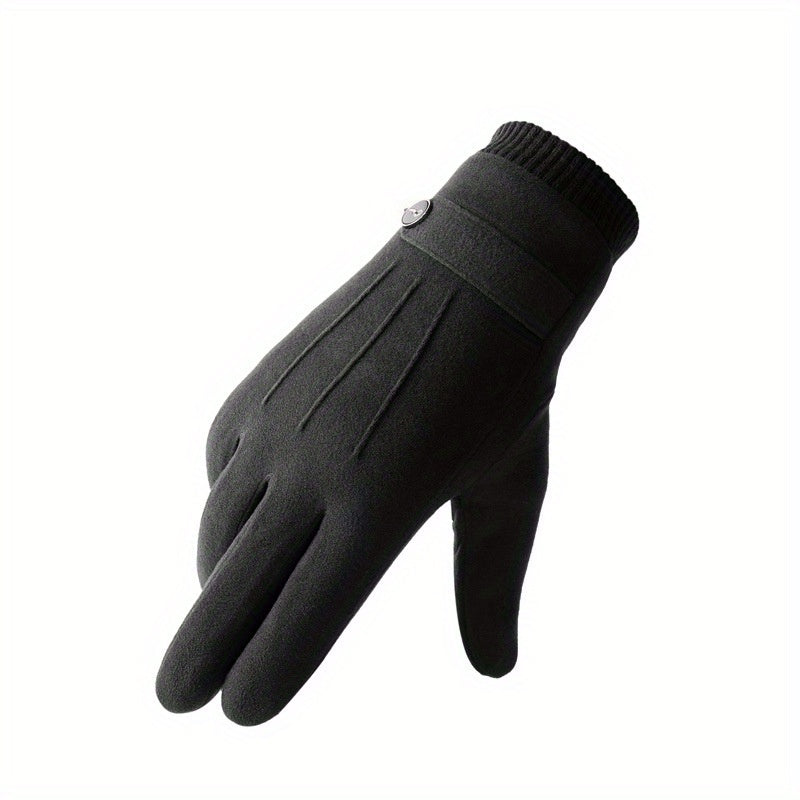 Winter Warm Gloves Thickened Velvet Cycling Gloves