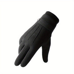 Winter Warm Gloves Thickened Velvet Cycling Gloves