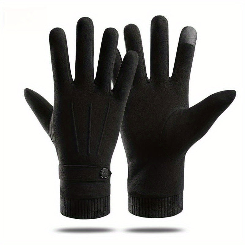 Winter Warm Gloves Thickened Velvet Cycling Gloves