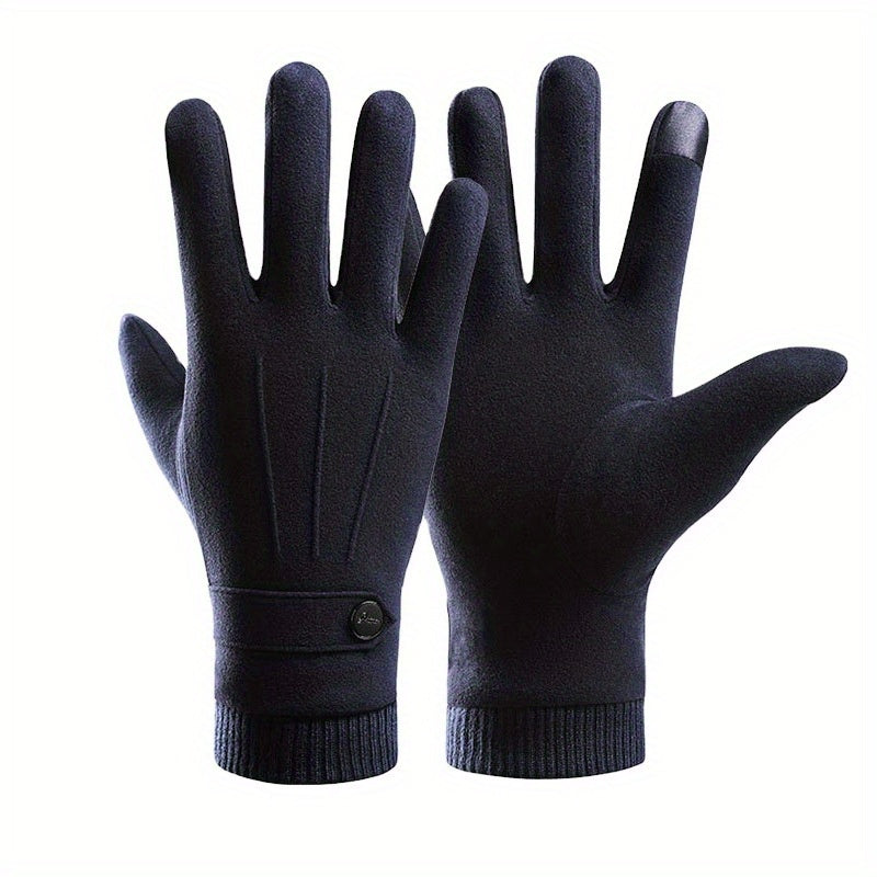 Winter Warm Gloves Thickened Velvet Cycling Gloves