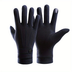 Winter Warm Gloves Thickened Velvet Cycling Gloves