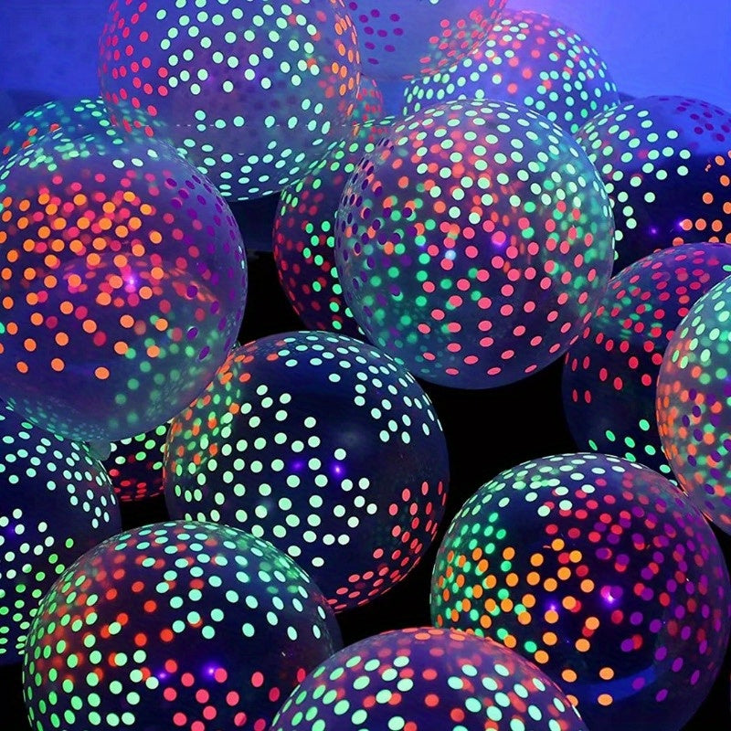 Luminous Polka Dots Latex Balloons Set for Anniversary
