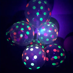Luminous Polka Dots Latex Balloons Set for Anniversary