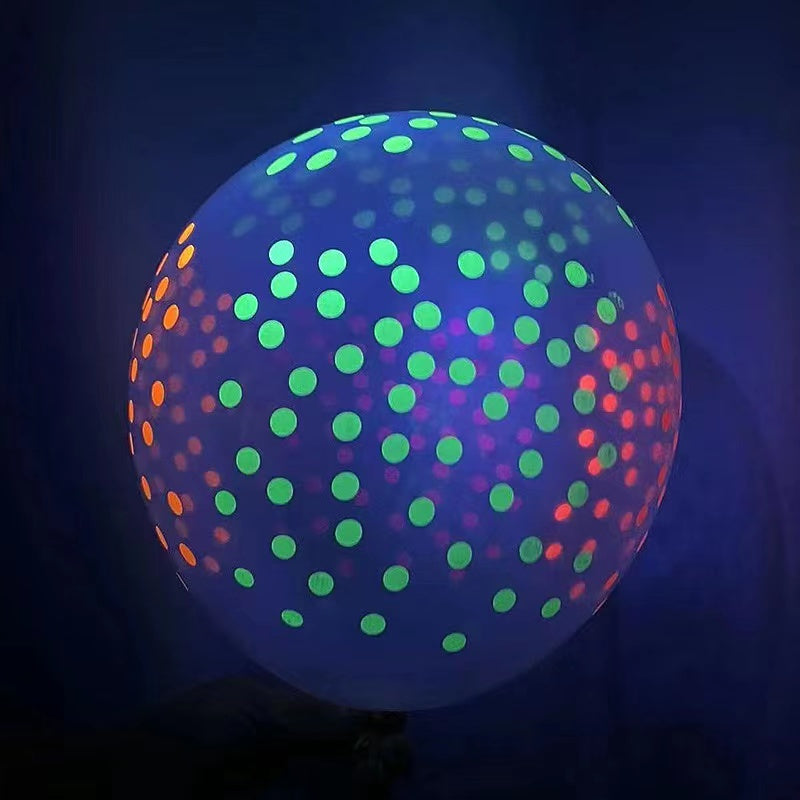 Luminous Polka Dots Latex Balloons Set for Anniversary