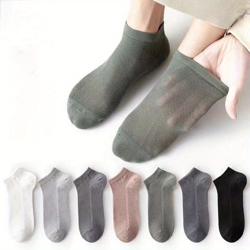 Thin Summer Breathable Ankle Socks Men's Casual Mesh Socks