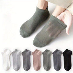 Thin Summer Breathable Ankle Socks Men's Casual Mesh Socks