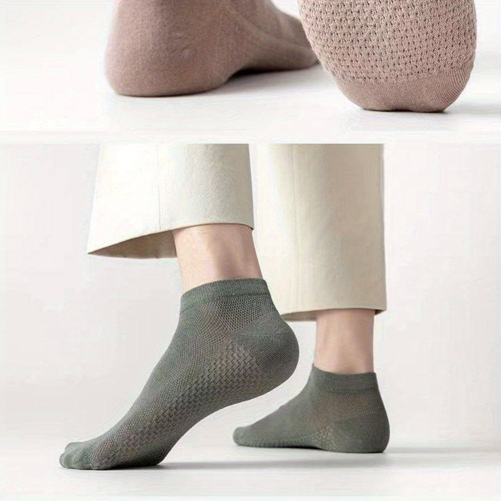 Thin Summer Breathable Ankle Socks Men's Casual Mesh Socks